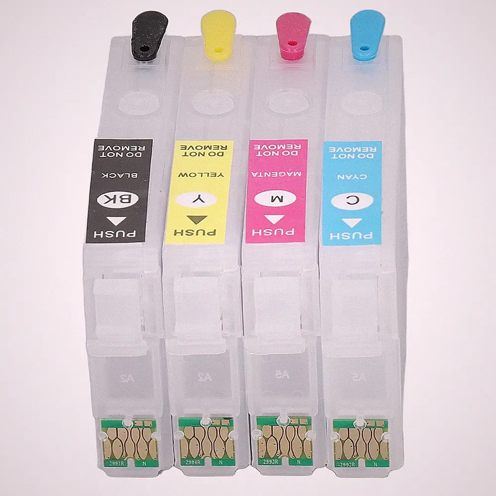 4 Colors Compatible Ink Cartridges Durable Smooth Printing For Photos Black