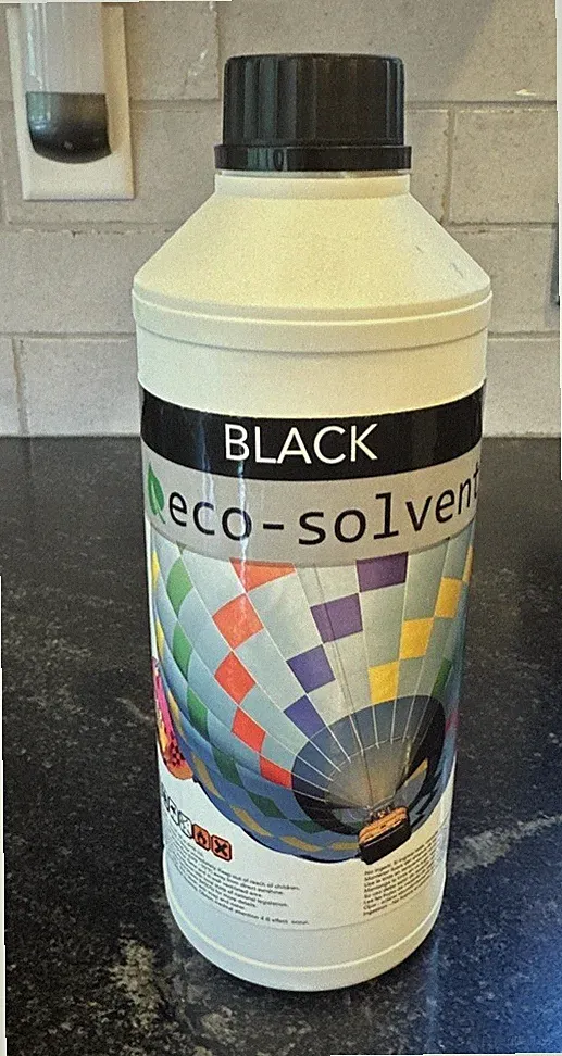 Brand New / Sealed Genuine Eco-Solvent Black Ink 1 L / 0.26 gal.