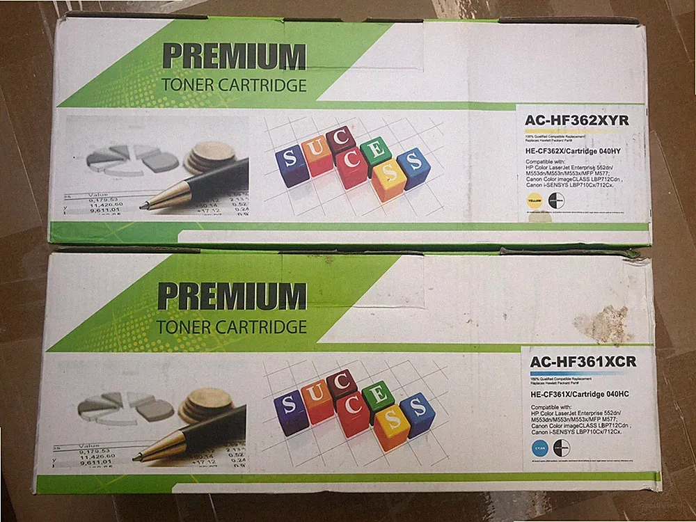 Premium Toner Cartridges (yellow & Cyan)