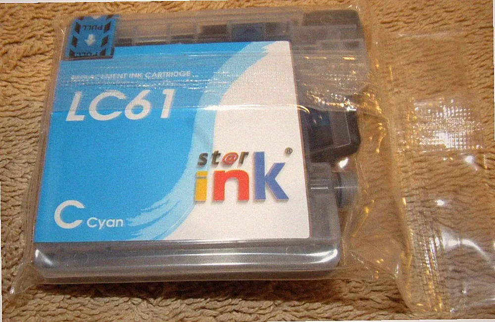 ST@R INK Blue Cyan Refillable Replacement Ink Cartridge for Brother LC61 Printer