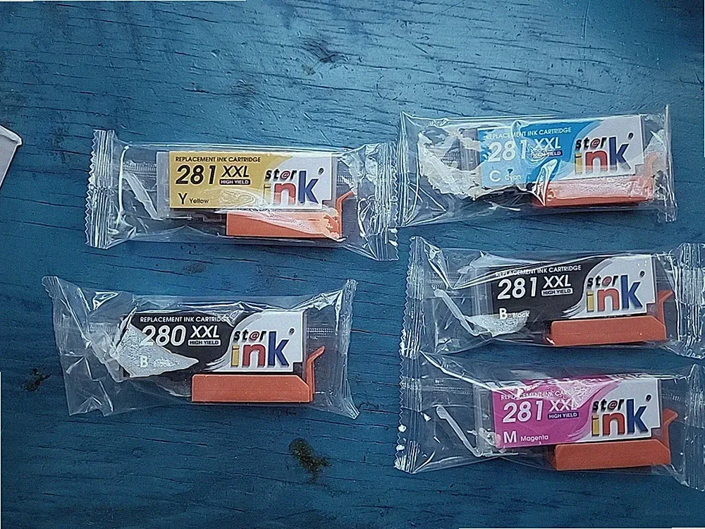 St@r ink Cartridges For 281 XXL CYAN, YELLOW, BLACK, MAGENTA AND 280 XXL BLACK