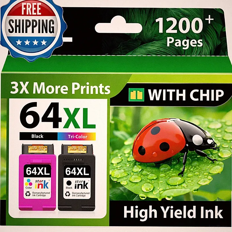 St@R Ink Starink Replacement For Hp 64Xl Ink Cartridge Combo Pack