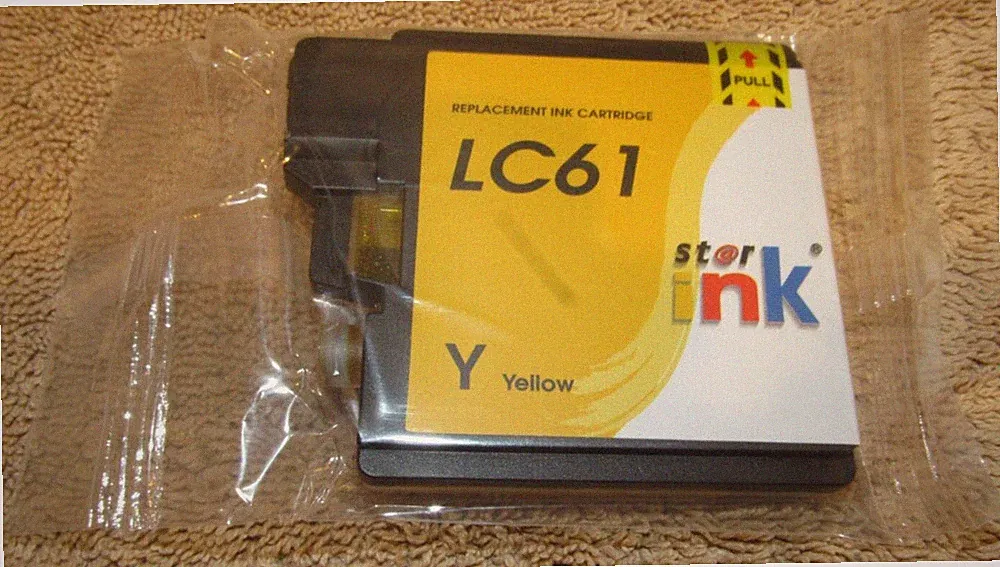 ST@R INK Yellow Refillable Replacement Ink Cartridge for Brother LC61 Printer