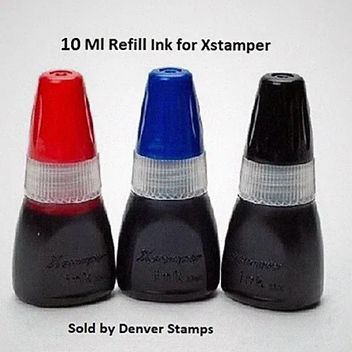 Xstamper Refill Ink 10 ml - Oil Based - Single Bottle - Various Colors