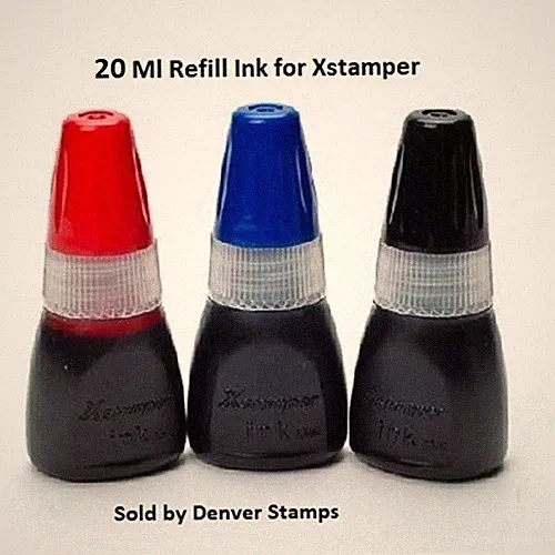 Xstamper Refill Ink 20 ml - Oil Based - Single Bottle - Various Colors