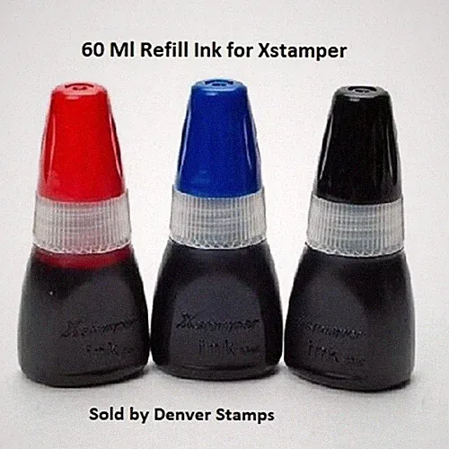 Xstamper Refill Ink 60 ml - Oil Based - Single Bottle - Various Colors
